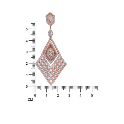 Rosegold Diamond cut Drop earrings for women and girls