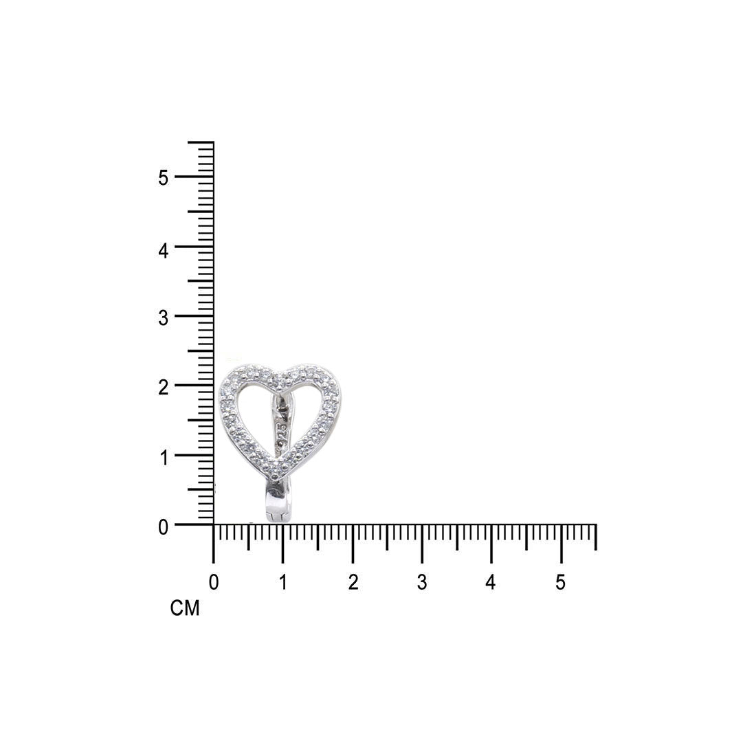 925 Sterling Silver Heart Stone Pendant Set with Matching Earrings for Women & Girls (No Chain)
