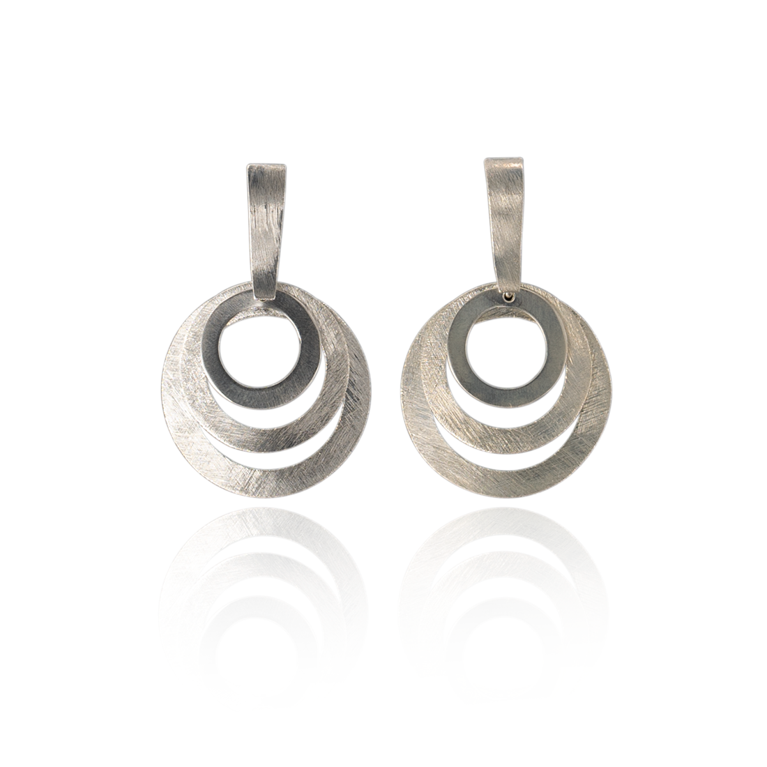 925 Sterling Silver Circular Cut Drop Earrings for Women & Girls