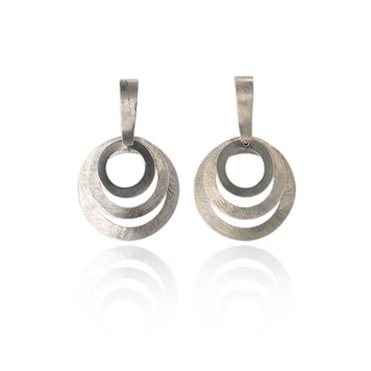 925 Sterling Silver Circular Cut Drop Earrings for Women & Girls