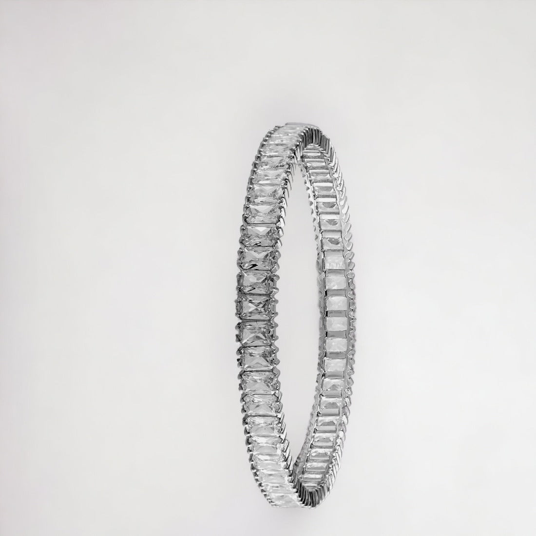 Sleek Zirconia Bangle Pair For Women & Girls