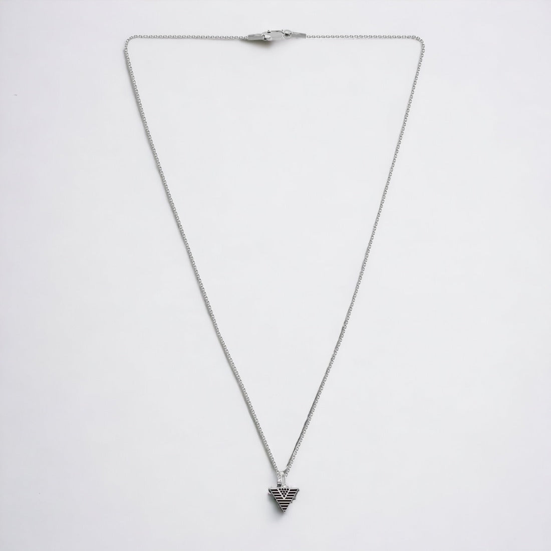 Black Triangle Pendant With Chain For Women & Girls