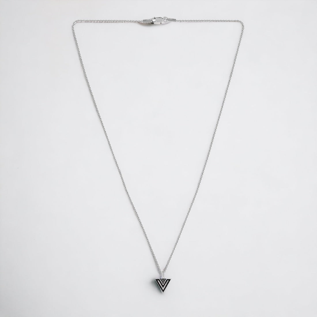 Sterling Silver Triangle Pendant With Chain For Women & Girls