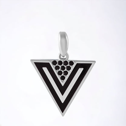 Sterling Silver Triangle Pendant With Chain For Women & Girls