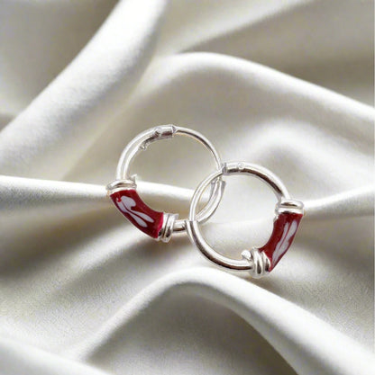 Silver Clip Hoop Earrings For Women & Girls