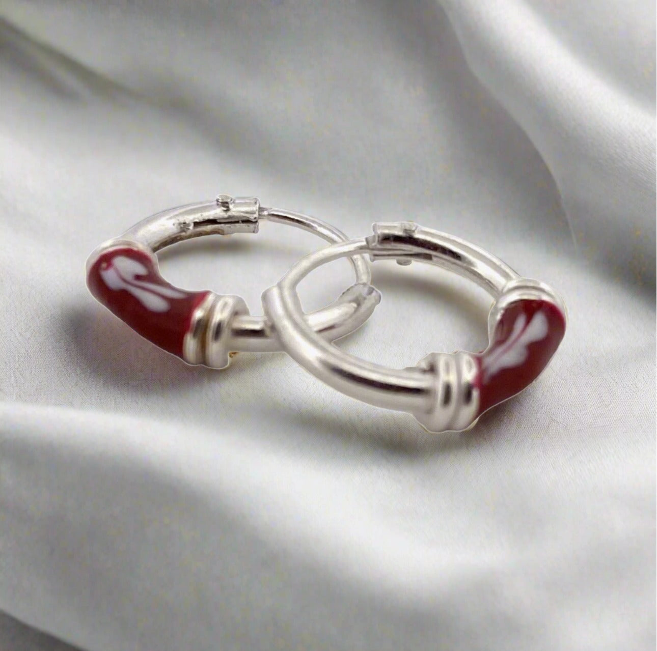 Silver Clip Hoop Earrings For Women & Girls