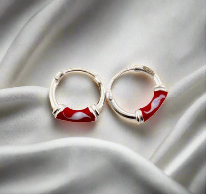 Silver Hug Hoop Earrings For Women & Girls