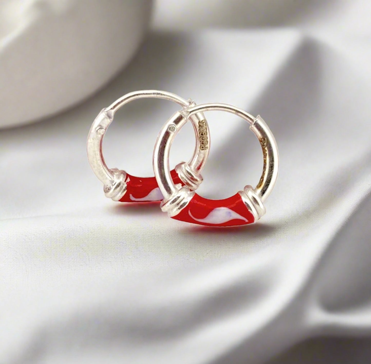 Silver Hug Hoop Earrings For Women & Girls