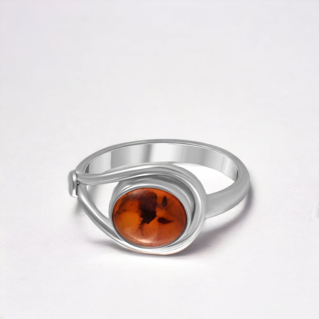 Stoned Sterling Silver Ring For Women & Girls
