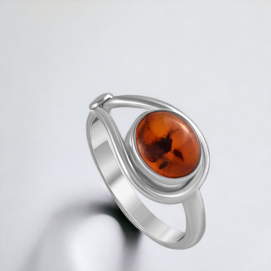 Stoned Sterling Silver Ring For Women & Girls