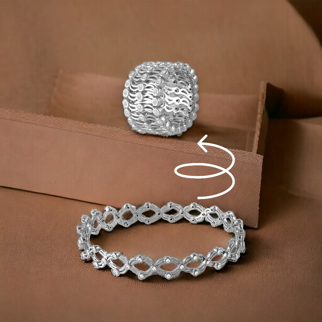 Sterling Silver Bracelet Or Ring For Women & Girls