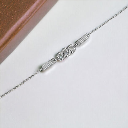 Link Chain In Silver Bracelet