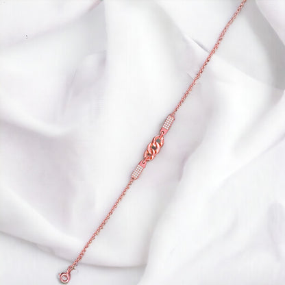 Link Chain In Rose gold Bracelet