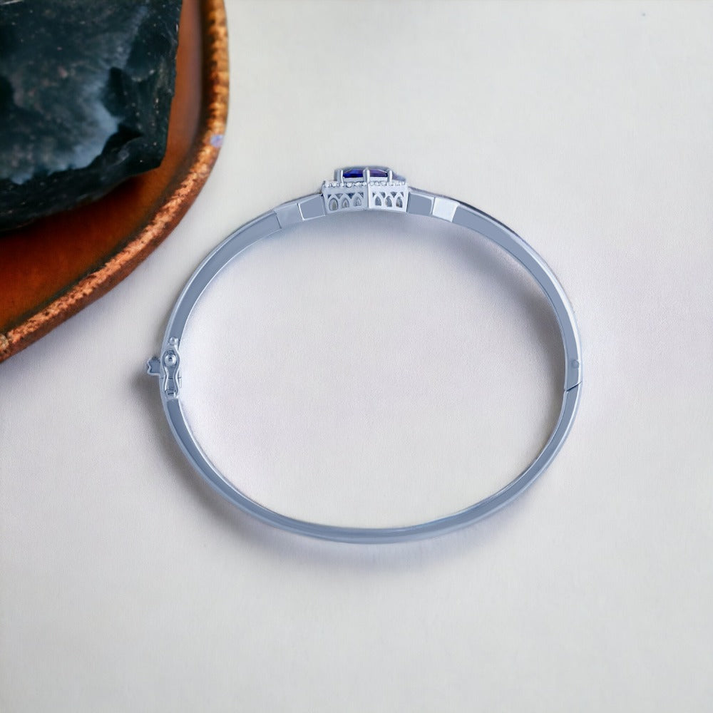 Elegant Bracelet With Blue Stone For Women And Girls
