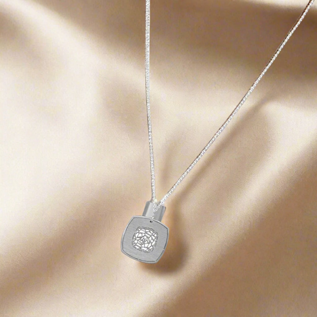 Square Pendant With Chain For Women & Girls