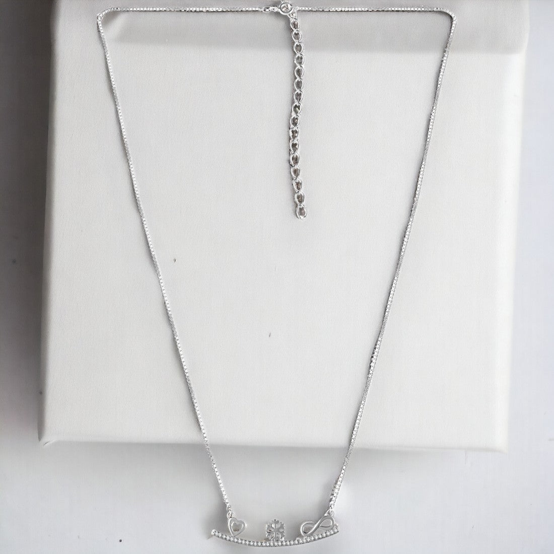 Silver Sledge Of Infinity Love Pendant(with Chain)