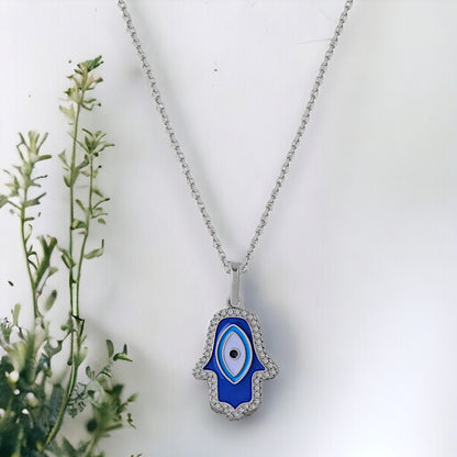 Hand Evil Eye Chain Pendant With Chain