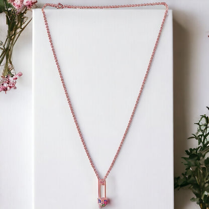 Rosegold Pin Style Chain Pendant