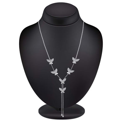 Butterfly Necklace with Earring Set for Woman and Girls