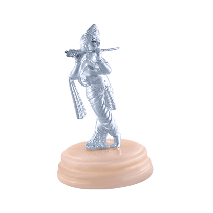 Silver Krishna Idol