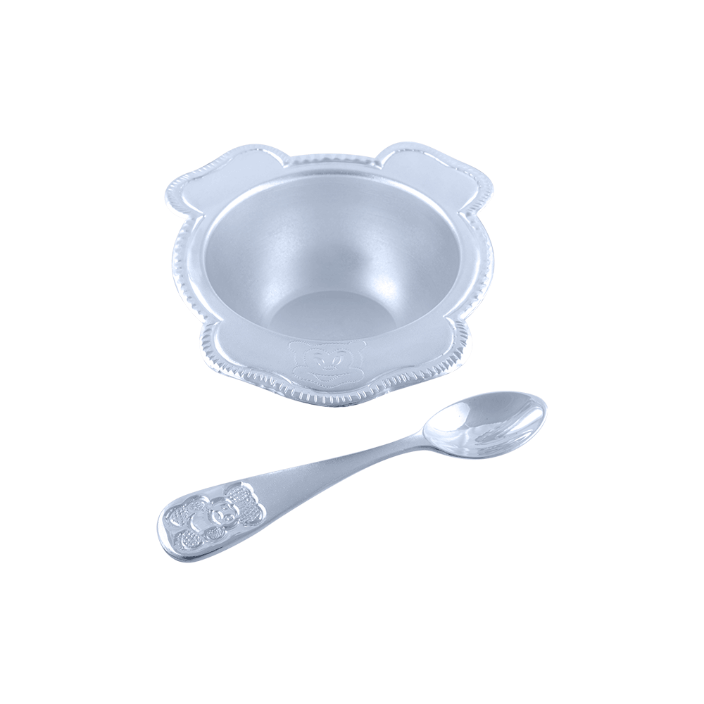 Silver Bowl Spoon Set