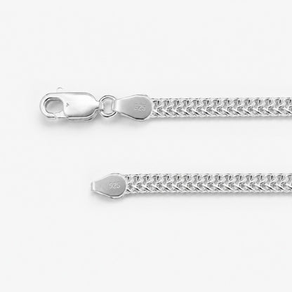 Sterling Silver Woven Wheat Chain for Men and Women