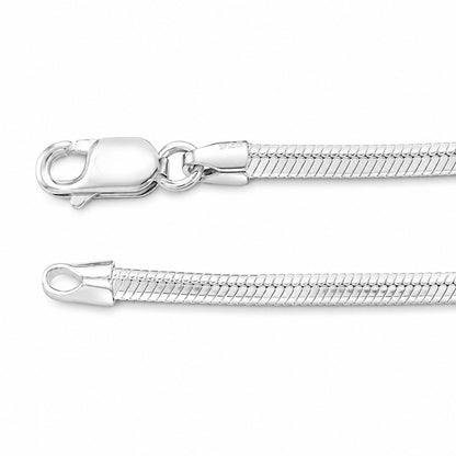 Sterling Silver Flat Herringbone Chain for Men and Women