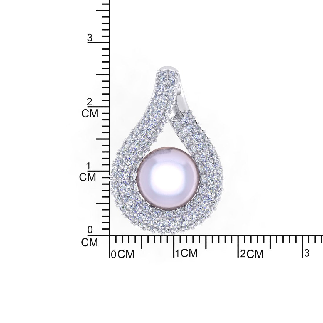 Infinity Pearl Zircon chain pendent with earrings for Women and girls (With chain)