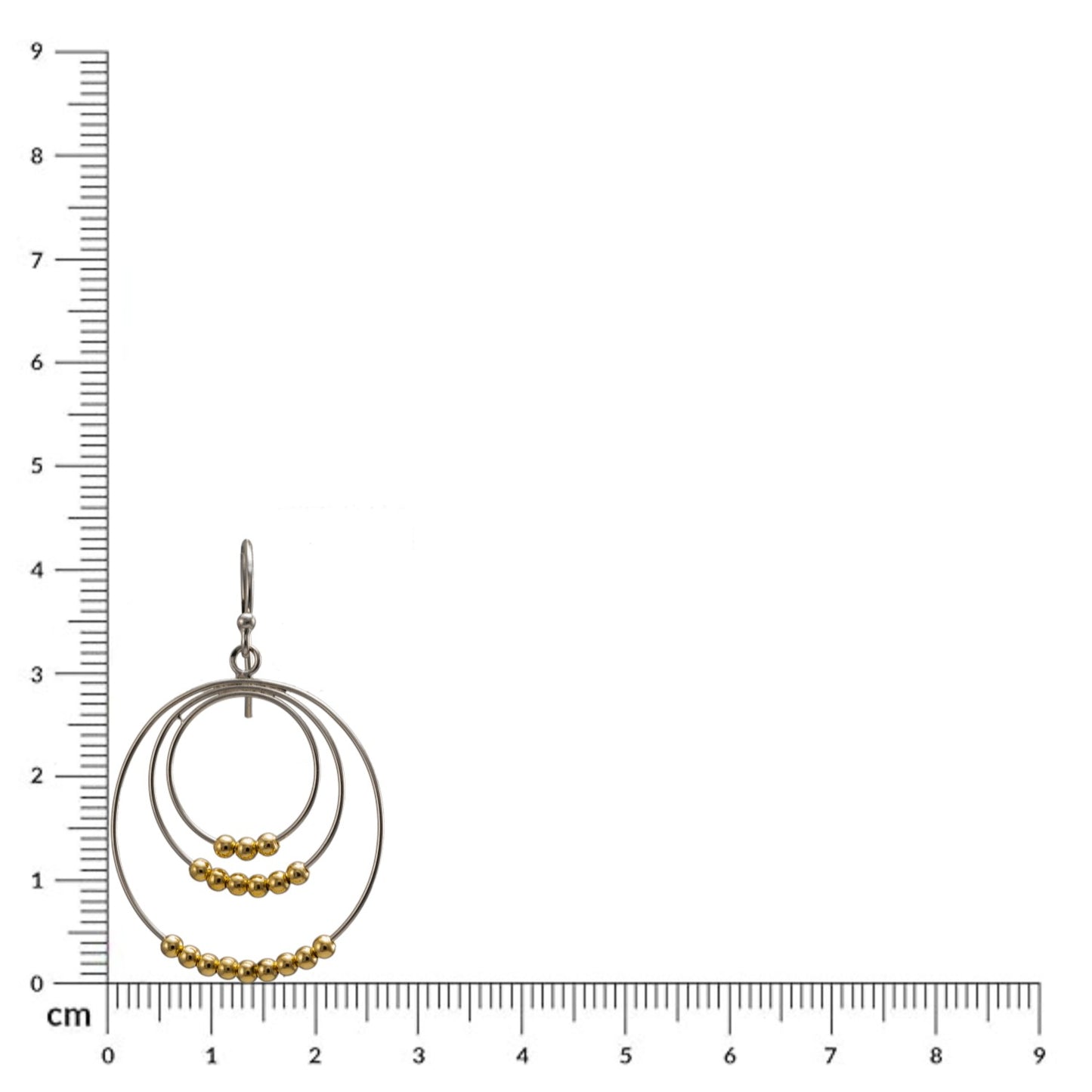 Sterling Silver Round Design Hook Earrings for Women and Girls