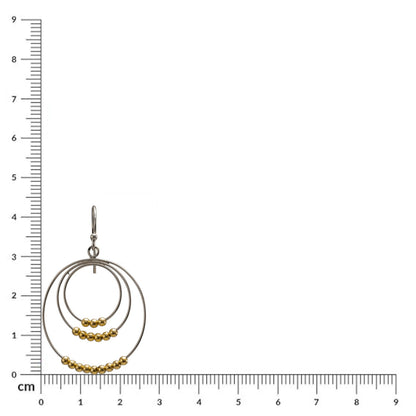 Sterling Silver Round Design Hook Earrings for Women and Girls