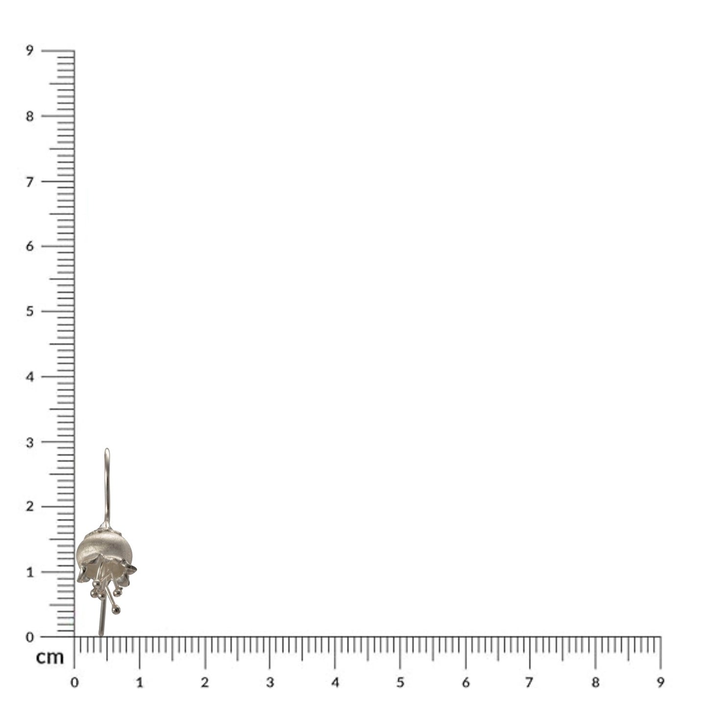 Sterling Silver Flower Design Hook Earrings for Women and Girls