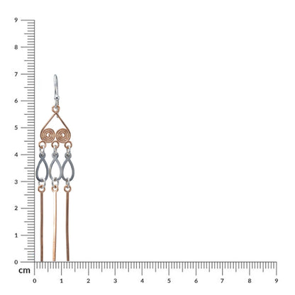 Sterling Silver Pin Loop Design Loop Earrings for Women and Girls