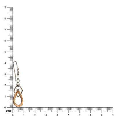 925 Sterling Silver Rose Gold Plated Teardrop Earrings for Women & Girls