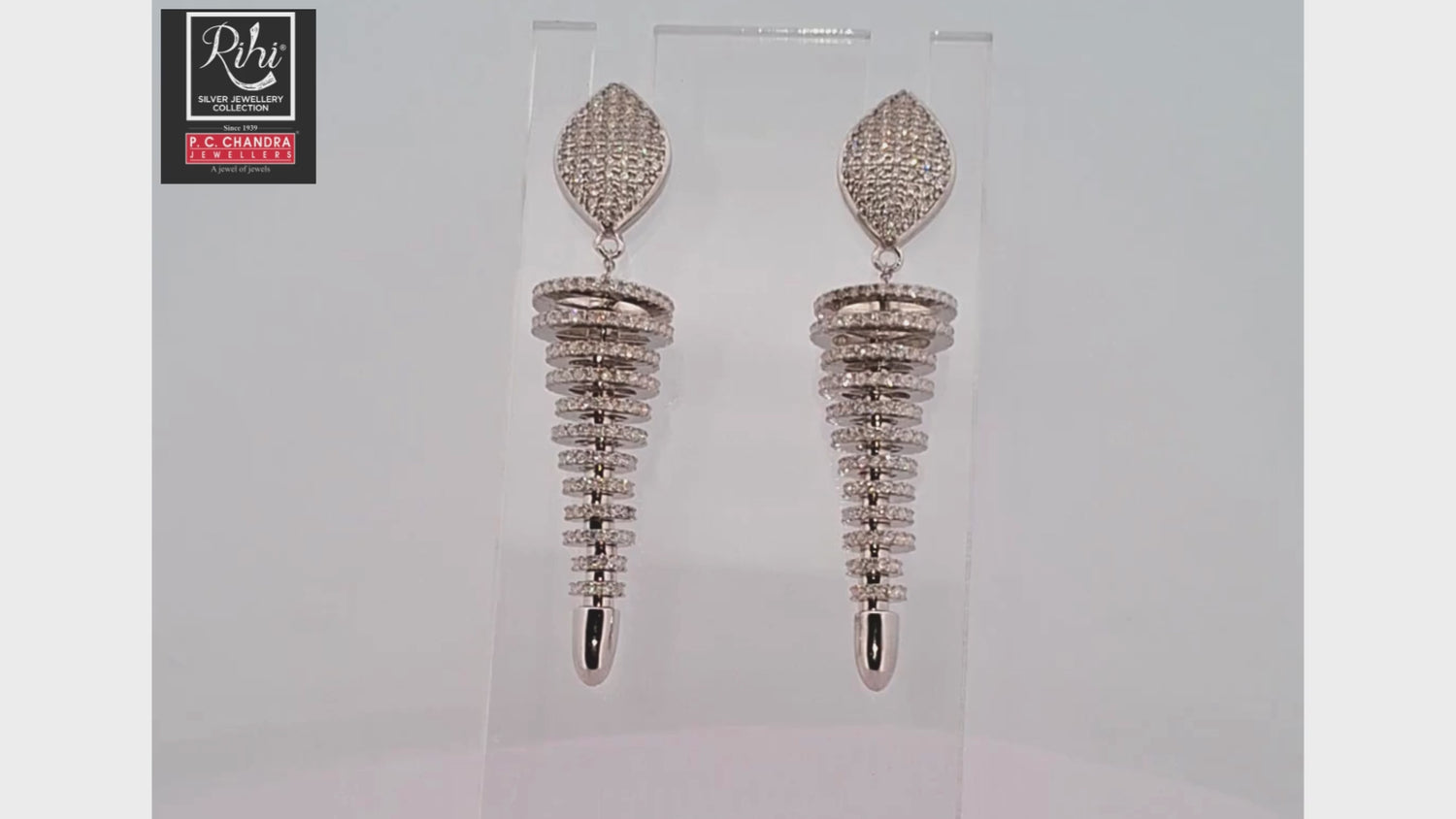 925 Sterling Silver Layered Circle Drop Earrings for Women & Girls