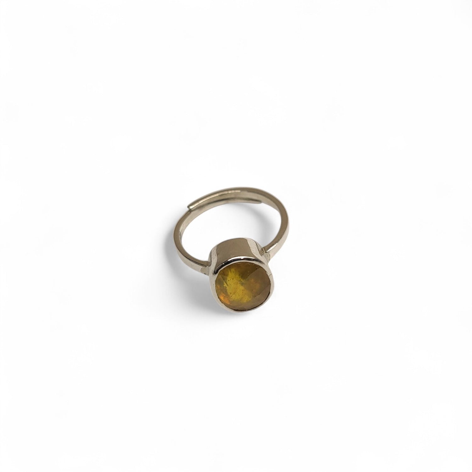 925 Sterling Silver Yellow Sapphire (Pukhraj) Rings for Men & Women with Certified Natural Pukhraj Gemstone