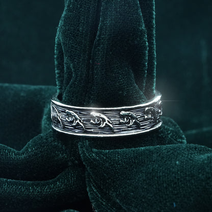 Sterling Silver EterKnight Tribal Oxidised Ring for Men